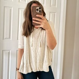 Lou & Grey Cream Hoodie Sweatshirt